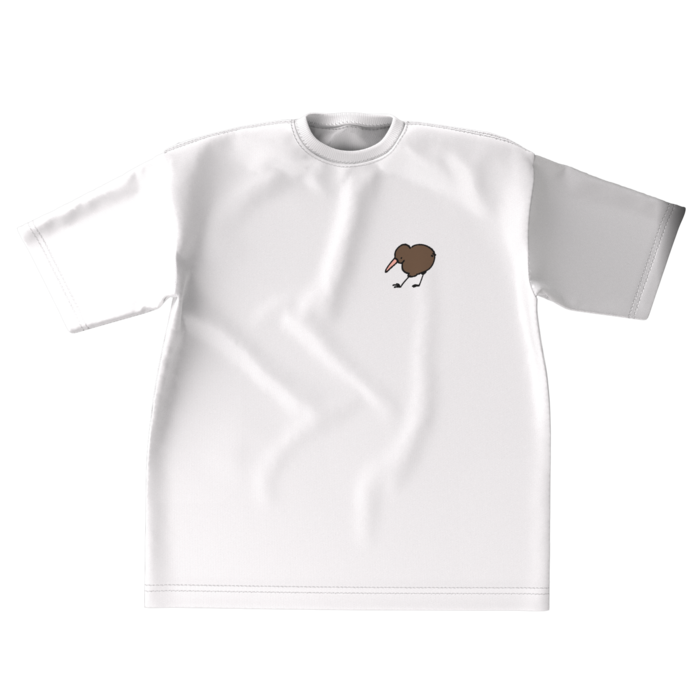 キウイビッグシルエットTシャツ - XL - ホワイト