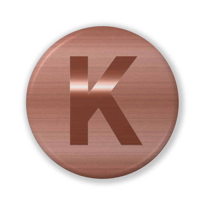 【K(ケイ)】〈ブロンズグラフィック〉缶バッジ- 32mm