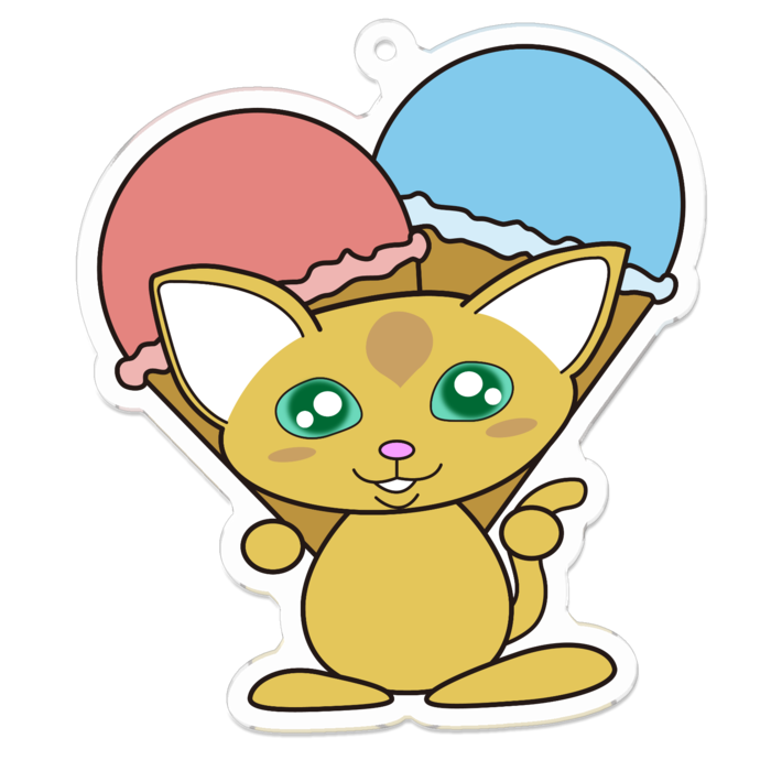 アクリルキーホルダー（コーティング） - 70 x 70 (mm)