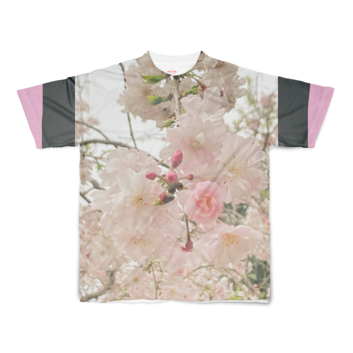 桜に一目惚れ2 フルグラフィックTシャツ - S - 両面印刷