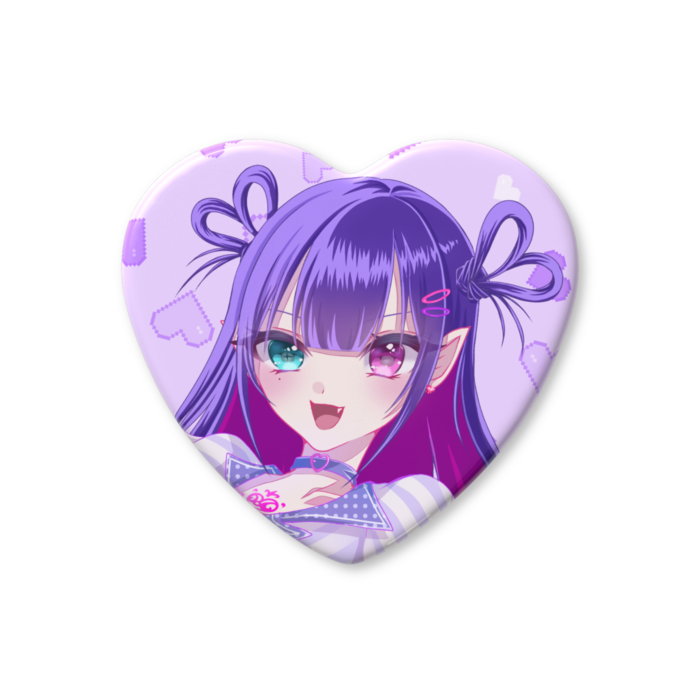 【月宮ぱな】ハート缶バッジ - 57 × 52.5mm(1)