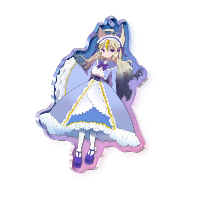 オーロラアクリルキーホルダー - 70 × 70mm