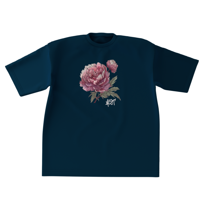 ビッグシルエットTシャツ （ネイビー）- XL - 正面