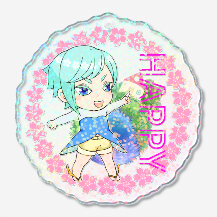 ホログラムアクリルキーホルダー - 50 × 50mm