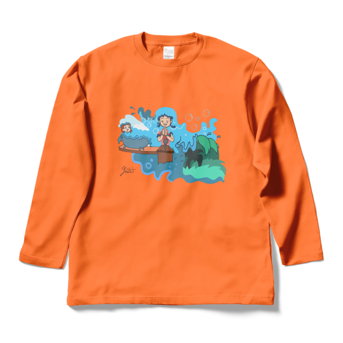 ロングスリーブTシャツ - L - オレンジ