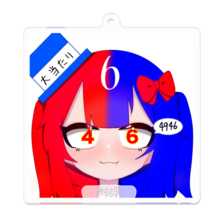 アクリルキーホルダー（コーティング） - 70 x 70 (mm)