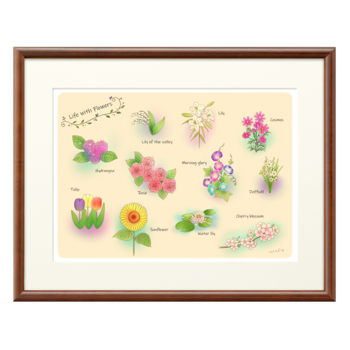 複製画(プリモアート) - A3 額縁の色・ブラウン