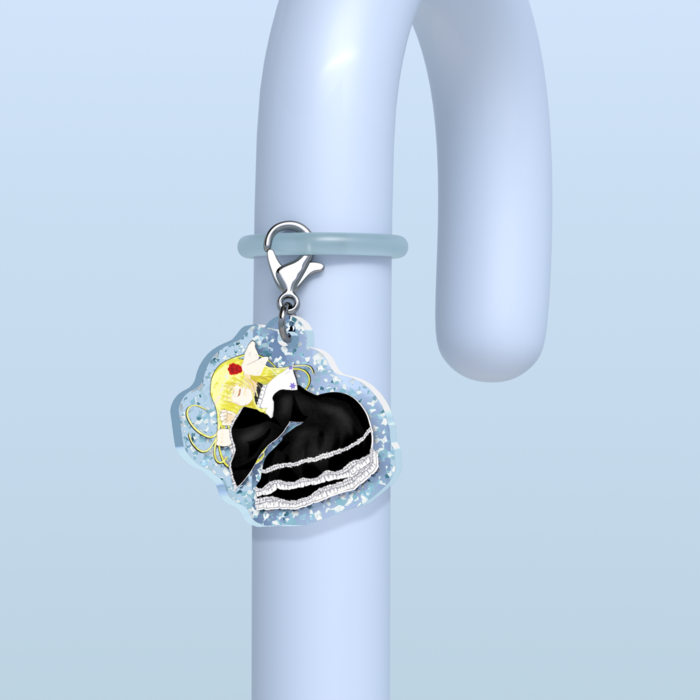 黒ロリ(ラメ)めじるしチャーム - W30 × H30mm 以内