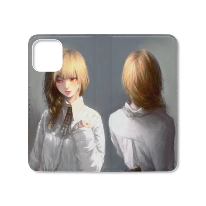 手帳型iPhoneケース(ベルトなし) - iPhone12 ProMax - ストラップ穴 なし