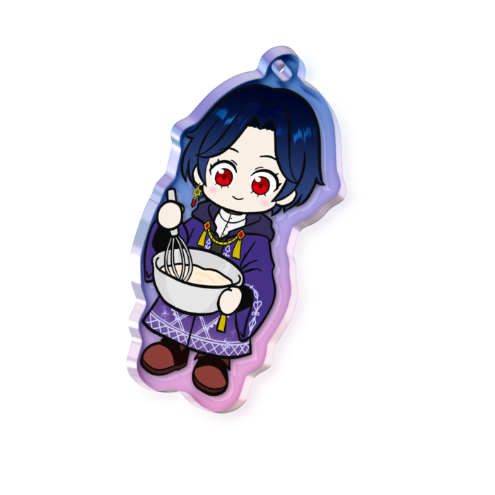 オーロラアクリルキーホルダー - 50 × 50mm