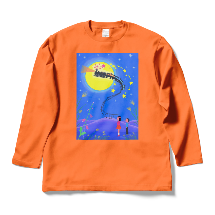 ロングスリーブTシャツ - L - オレンジ