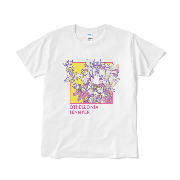 ちびキャラ「女帝ジニア」デザインTシャツ（L/ホワイト）
