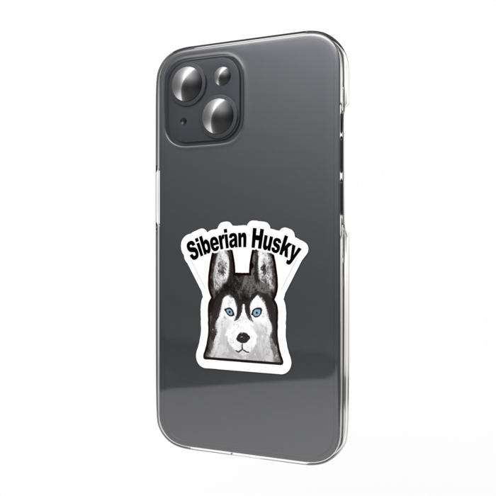 わんこフェイスステッカー（シベリアンハスキー）