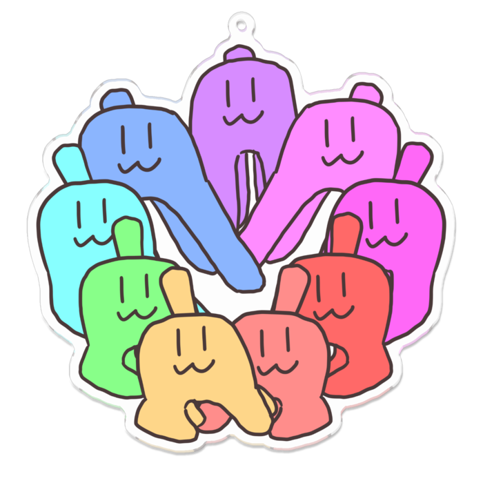 アクリルキーホルダー（コーティング） 100 × 100mm