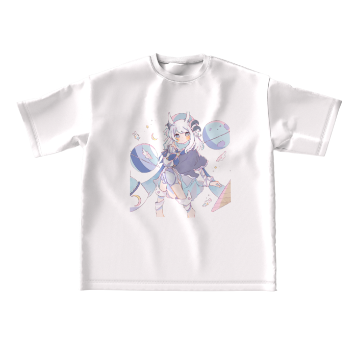 ビッグシルエットTシャツ - L - ほわいと