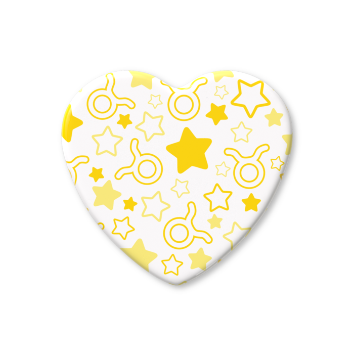 ハート缶バッジ - 57 × 52.5mm