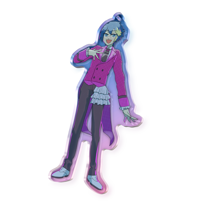 オーロラアクリルキーホルダー - 100 × 100mm