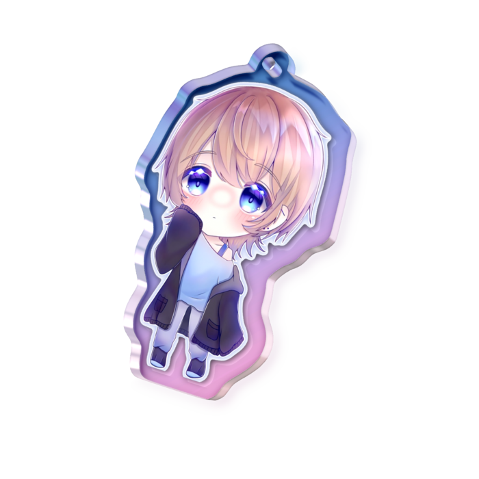 オーロラアクリルキーホルダー - 50 × 50mm