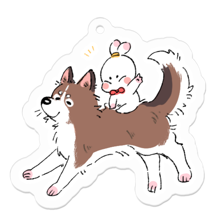 アクリルキーホルダー（コーティング） - 50 x 50 (mm)