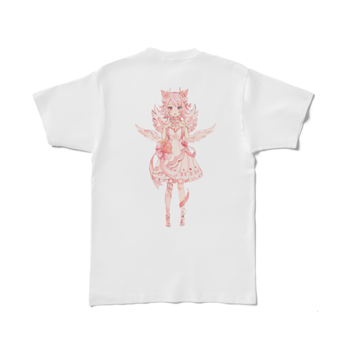 Tシャツ - L - 白(バックプリント)