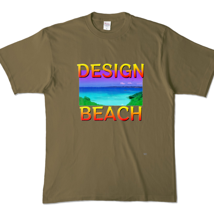 カラーTシャツ - XL - オリーブ (濃色)