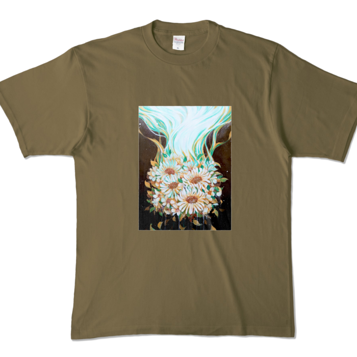 カラーTシャツ - XL - オリーブ (濃色)