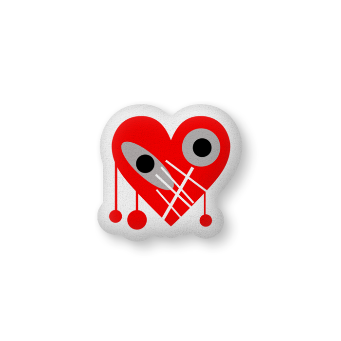 こころのめだまクッション - 中（H36×W56cm） - 片面