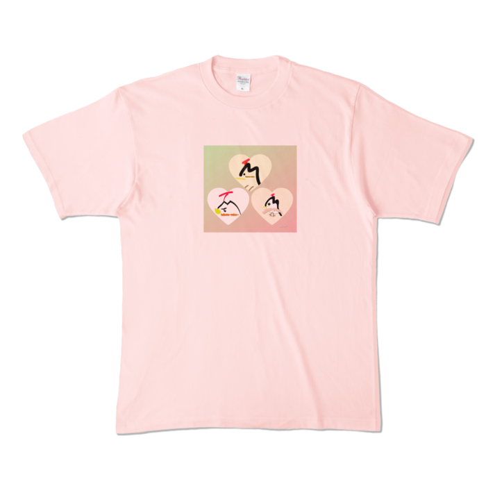 カラーTシャツ - XL - ライトピンク (淡色)(1)