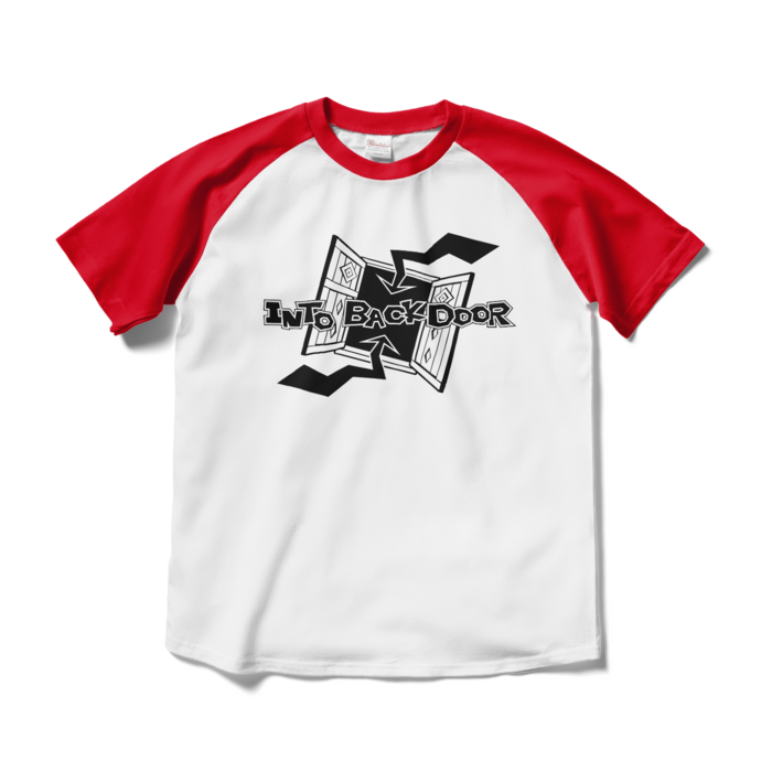 ラグランTシャツ - M - ホワイト×レッド