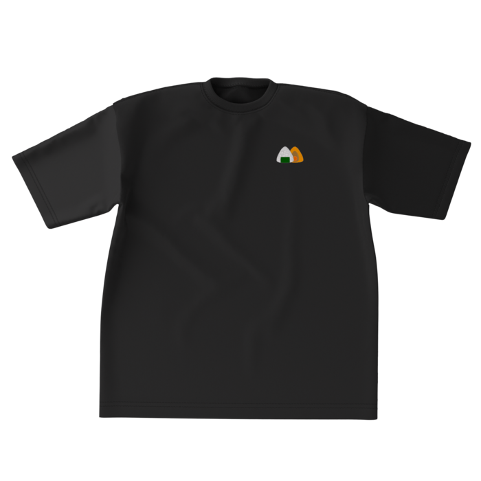 おにぎりビッグシルエット黒Tシャツ XL