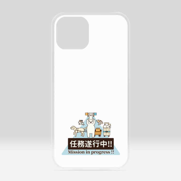 クリアiPhoneケース　白色　iPhone 13