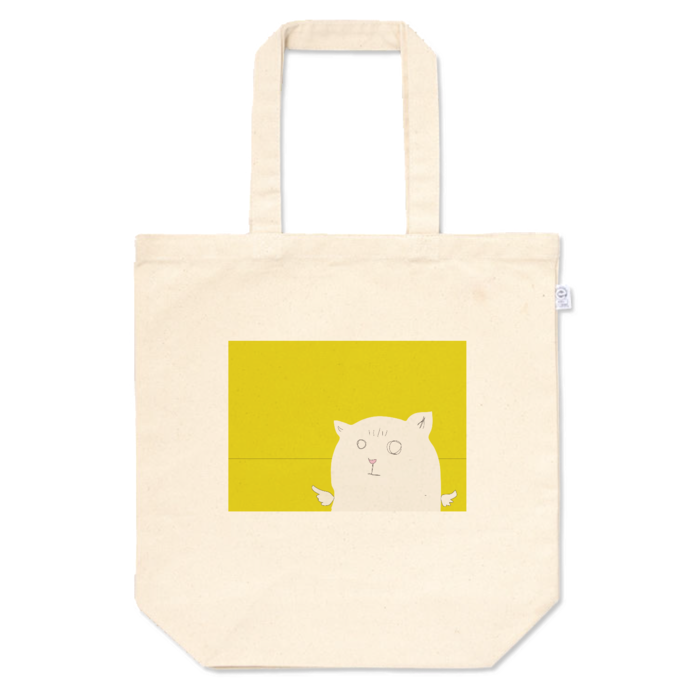 トートバッグ - M - プリント面積小・月のねこスクエア