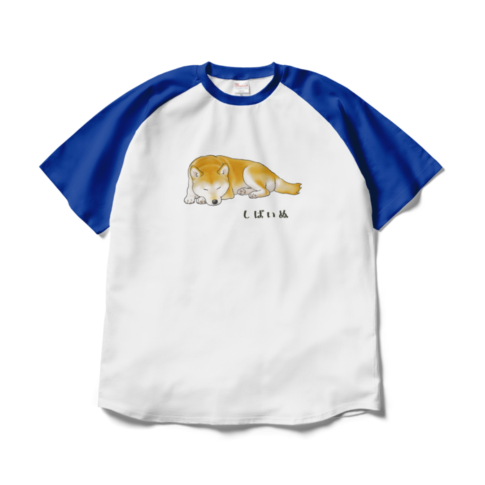 ラグランTシャツ - XL - ホワイト×ロイヤルブルー / Size XL, White & Royal Blue