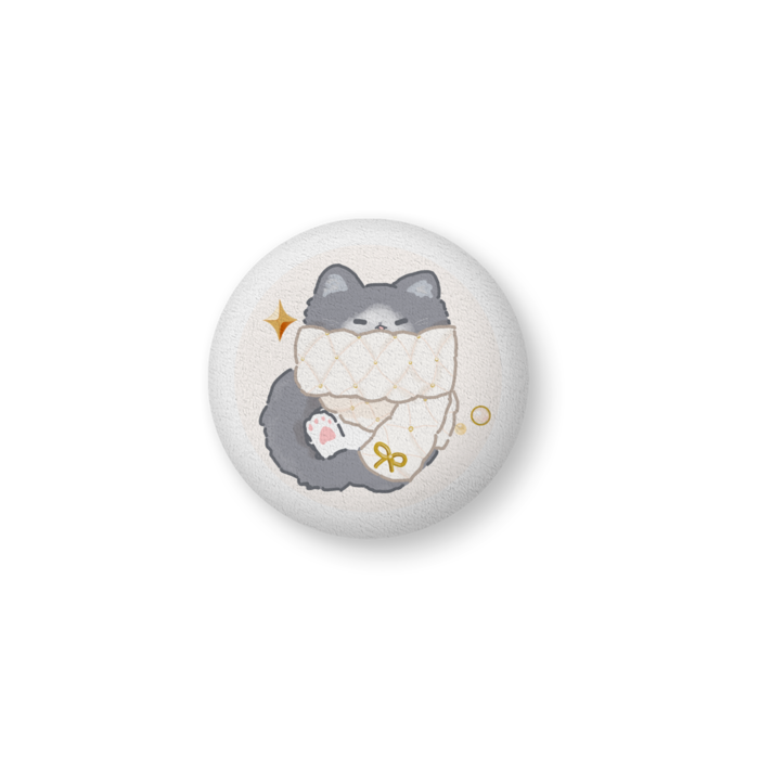 冬限定【クッション】ねことマフラー/パールホワイト