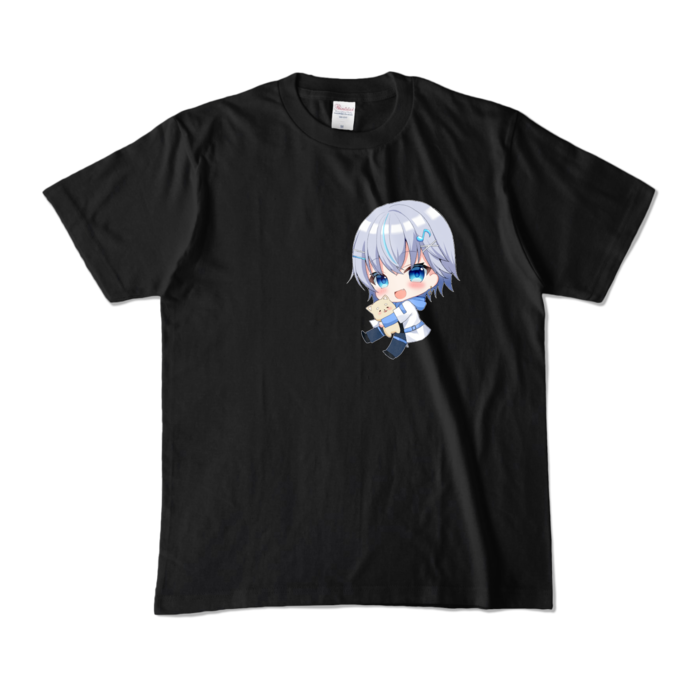 ワンポイントカラーTシャツ - M - ブラック (濃色)