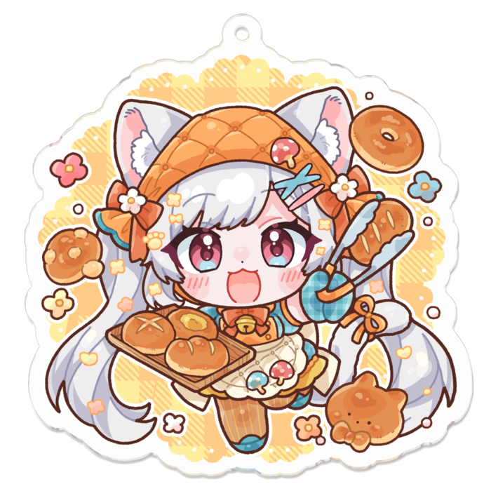 人物+パン+背景 - 70 x 70 (mm)(2)
