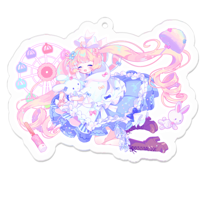 アクリルキーホルダー（コーティング） - 70 x 70 (mm)