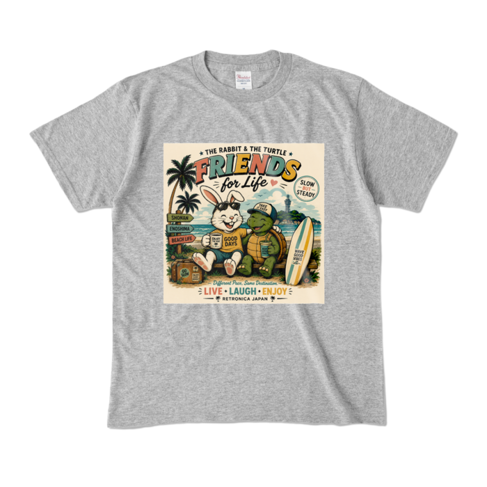 カラーTシャツ - M - 杢グレー (濃色)