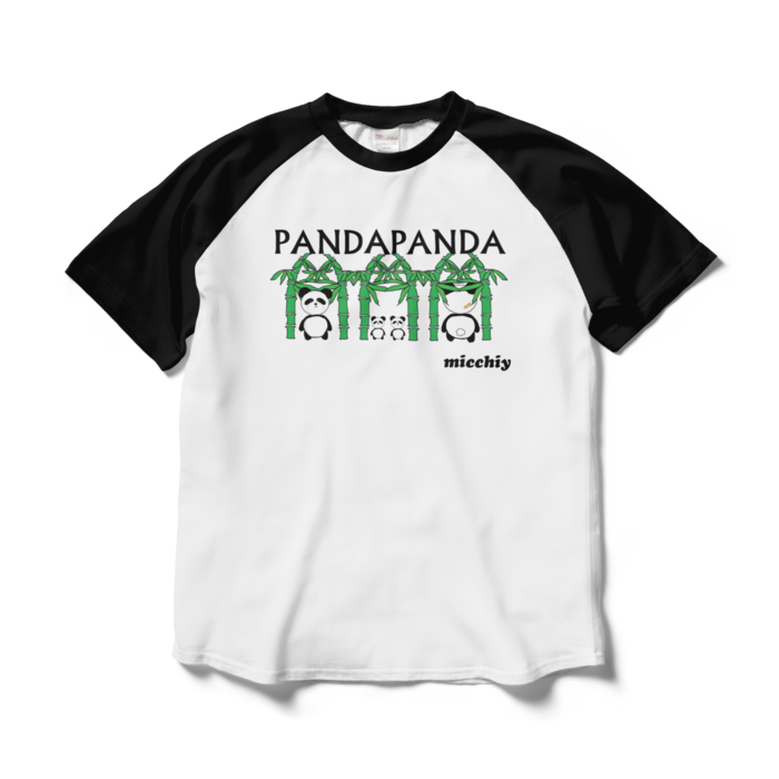ラグランTシャツ - L - ホワイト×ブラック