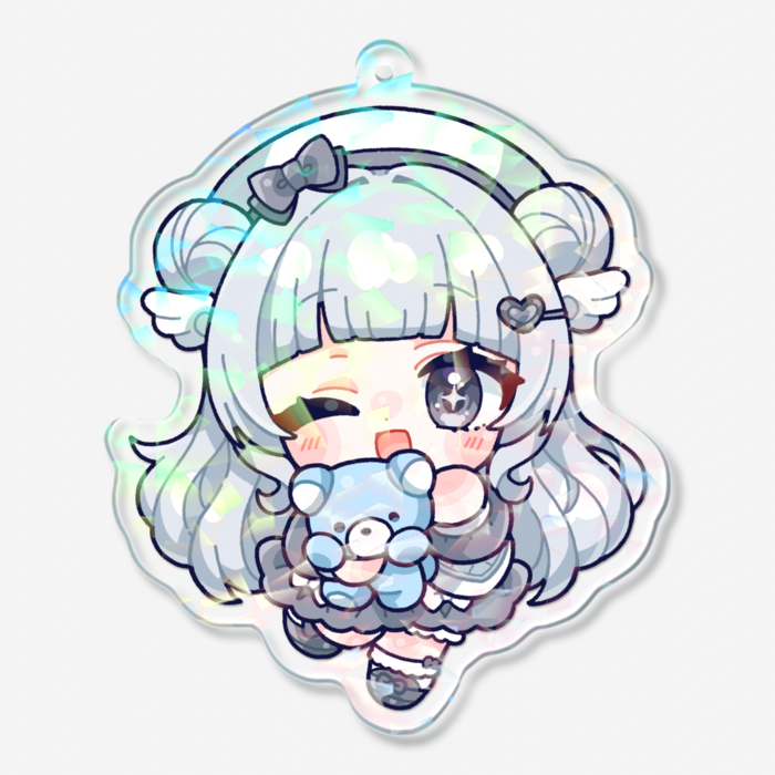 ホログラムアクリルキーホルダー - 70 × 70mm