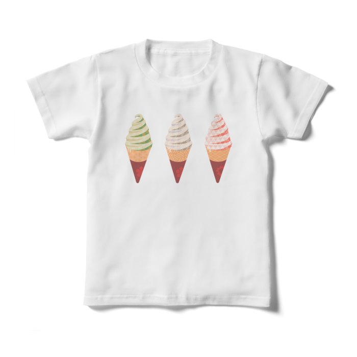 和柄ソフトキッズTシャツ - 130cm - 正面