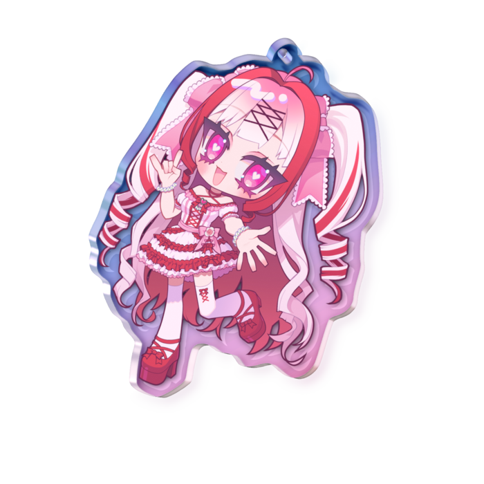 オーロラアクリルキーホルダー - 70 × 70mm