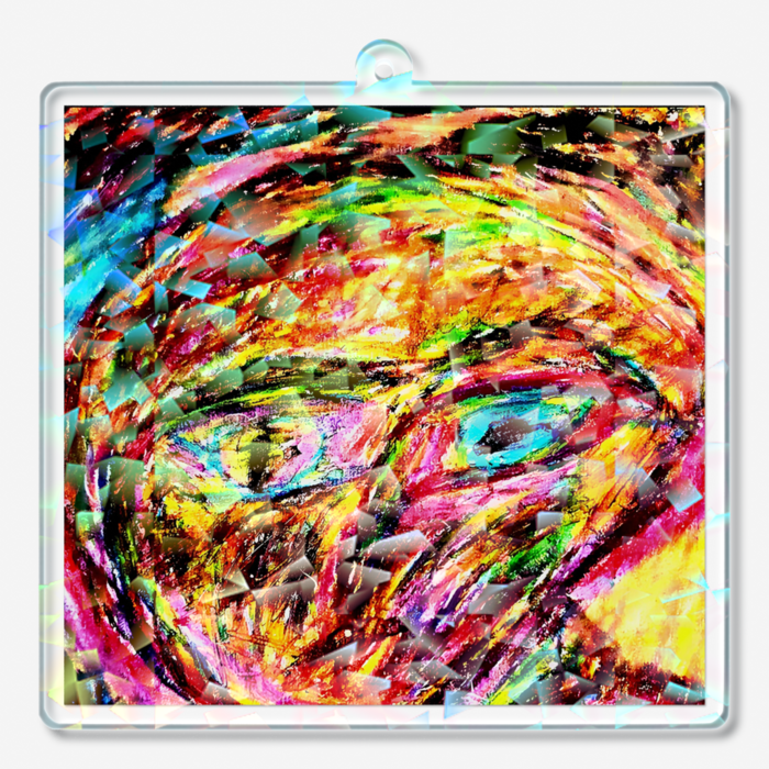 ホログラムアクリルキーホルダー - 70 × 70mm(1)