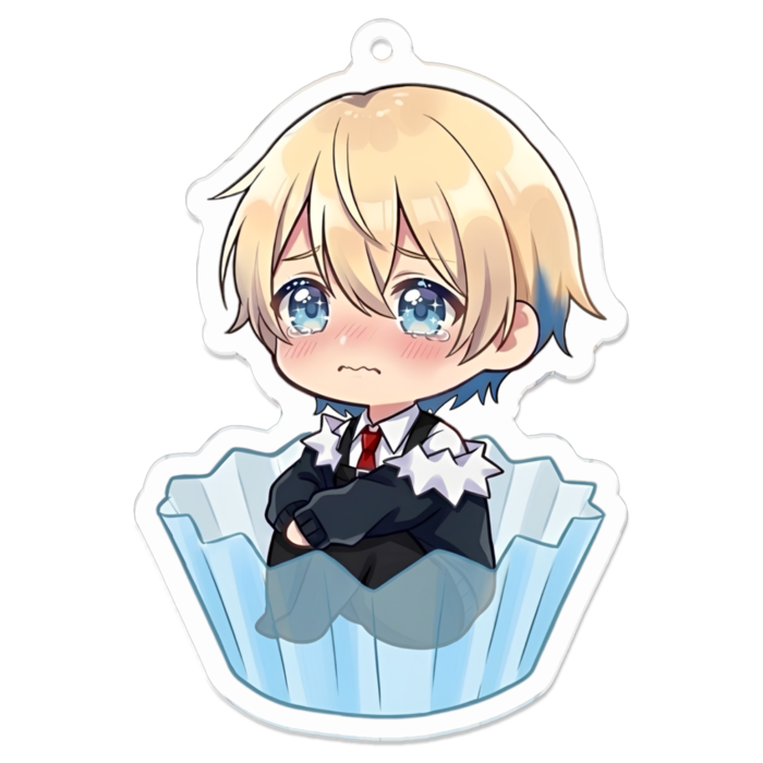 泣き顔カップあり70 x 70