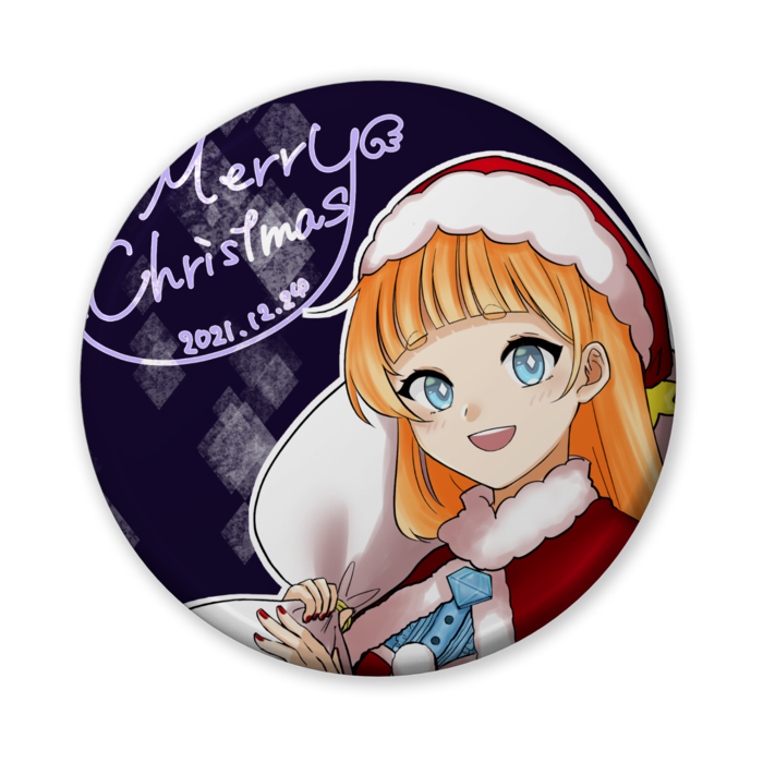 クリスマス缶バッジ（バリュー） - 56mm