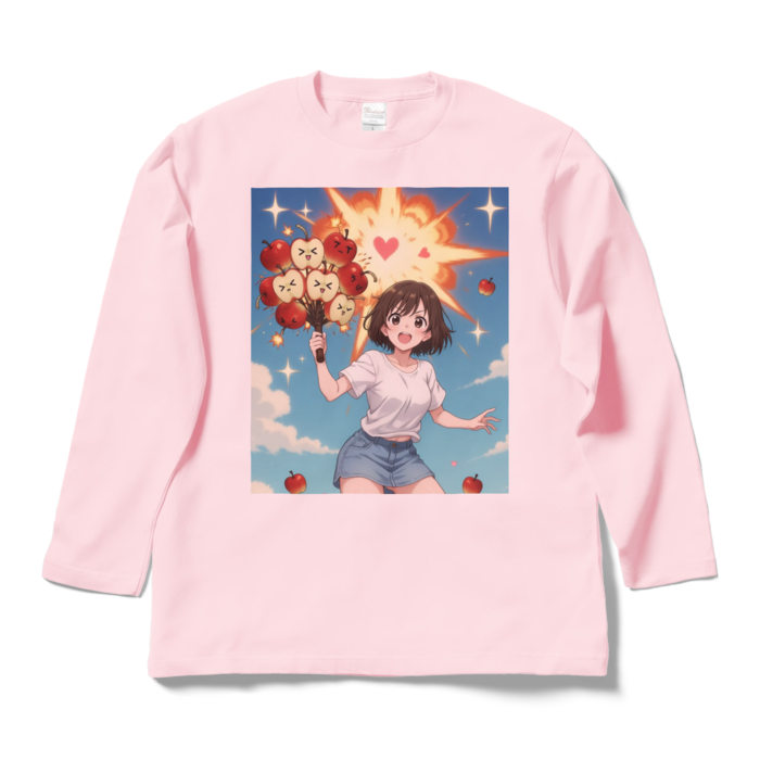 ロングスリーブTシャツ - L - ライトピンク