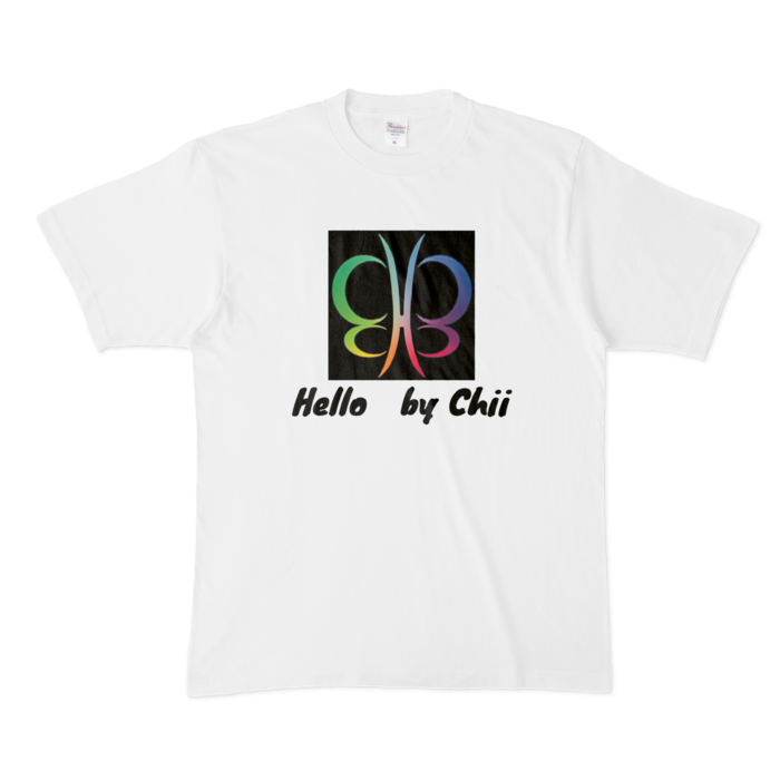 Tシャツ - XL - レインボー蝶