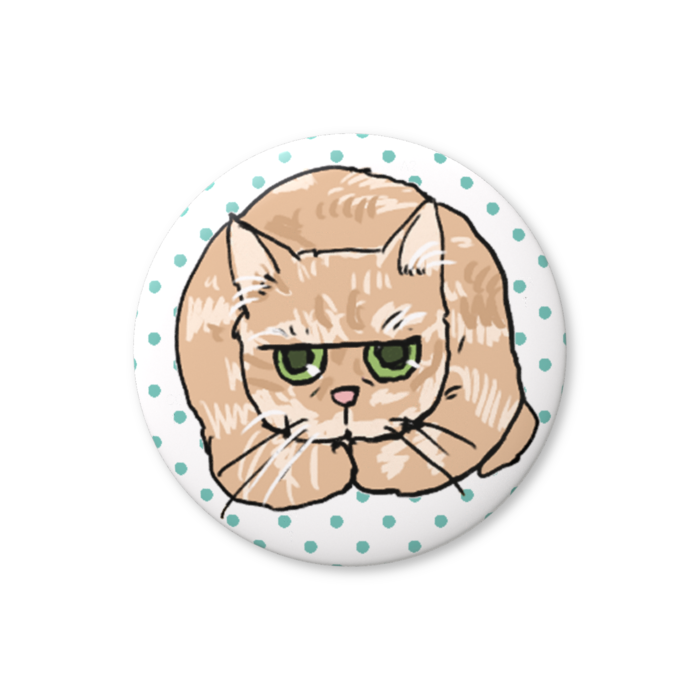 缶バッジ32mm(不機嫌ねこ)