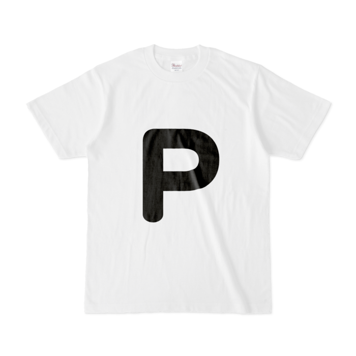 「P」(大文字)Tシャツ - S - 白