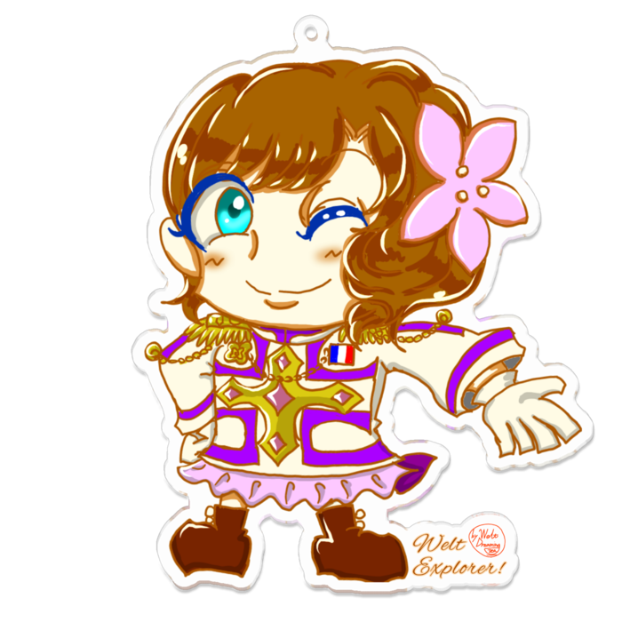 アクリルキーホルダー（コーティング） - 100 x 100 (mm)